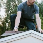 Worker Installing New Roof